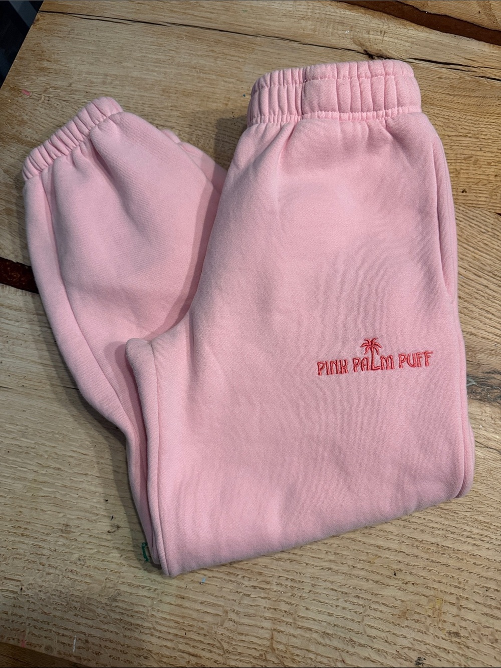 Pink Palm Puff Girls' Pink Jogger Sweatpants
